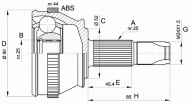 Шарнирный комплект OPEN PARTS CVJ5212.10