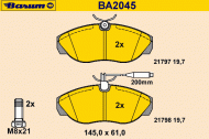 Комплект тормозных колодок BARUM BA2045
