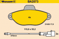 Комплект тормозных колодок BARUM BA2073