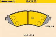 Комплект тормозных колодок BARUM BA2122