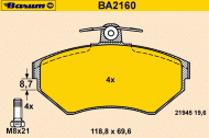 Комплект тормозных колодок BARUM BA2160
