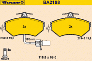 Комплект тормозных колодок BARUM BA2198