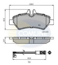 Комплект тормозных колодок COMLINE CBP21556