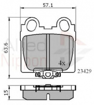Комплект тормозных колодок COMLINE ADB3836