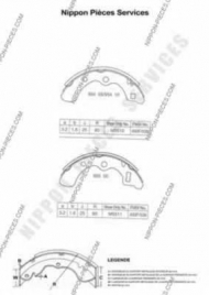 Комлект тормозных накладок NPS H350A02