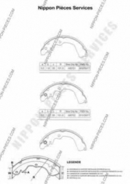 Комлект тормозных накладок NPS M350I05