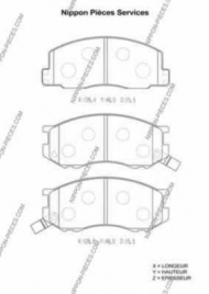 Комплект тормозных колодок NPS T360A39