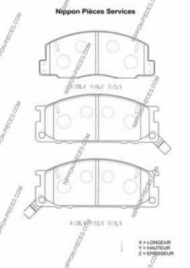 Комплект тормозных колодок NPS T360A42