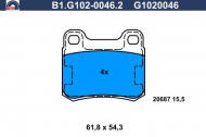 Комплект тормозных колодок GALFER B1.G102-0046.2