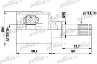 Шарнирный комплект PATRON PCV9538