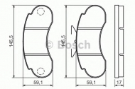 Комплект тормозных колодок BOSCH 0 986 460 947