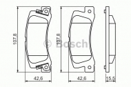 Комплект тормозных колодок BOSCH 0 986 461 136