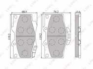 Комплект тормозных колодок LYNXauto BD-7501
