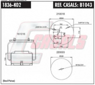 Баллон пневматической рессоры CASALS B1043