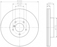 Тормозной диск HELLA PAGID 8DD 355 107-741