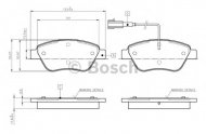 Комплект тормозных колодок BOSCH 0 986 TB2 414