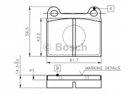 Комплект тормозных колодок BOSCH 0 986 TB2 470