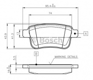 Комплект тормозных колодок BOSCH 0 986 TB3 063
