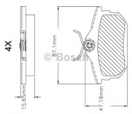 Комплект тормозных колодок BOSCH F 03B 150 296