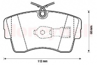 Комплект тормозных колодок BENDIX 571392B