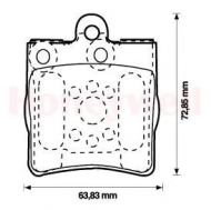 Комплект тормозных колодок BENDIX 573093B