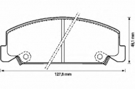 Комплект тормозных колодок BENDIX 572284B