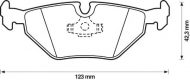 Комплект тормозных колодок BENDIX 571387B