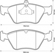 Комплект тормозных колодок BENDIX 571530B