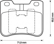 Комплект тормозных колодок BENDIX 571912B