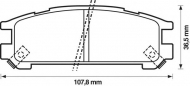Комплект тормозных колодок BENDIX 572197B