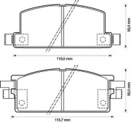 Комплект тормозных колодок BENDIX 572225B