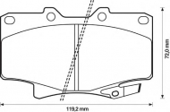 Комплект тормозных колодок BENDIX 572253B