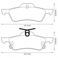 Комплект тормозных колодок BENDIX 572588B