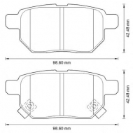 Комплект тормозных колодок BENDIX 572591B