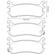 Комплект тормозных колодок BENDIX 572602B