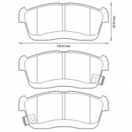 Комплект тормозных колодок BENDIX 572617B