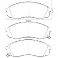 Комплект тормозных колодок BENDIX 572619B