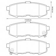 Комплект тормозных колодок BENDIX 572630B