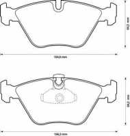 Комплект тормозных колодок BENDIX 573002B