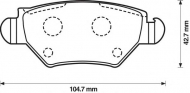 Комплект тормозных колодок BENDIX 573010B