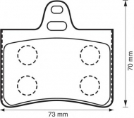 Комплект тормозных колодок BENDIX 573028B