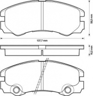 Комплект тормозных колодок BENDIX 573066B