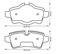 Комплект тормозных колодок BENDIX 573200B