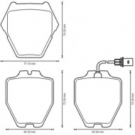 Комплект тормозных колодок BENDIX 573208B