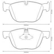 Комплект тормозных колодок BENDIX 573300B