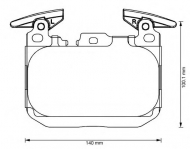 Комплект тормозных колодок BENDIX 573355B
