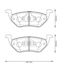 Комплект тормозных колодок BENDIX 573365B