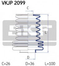 Комплект пыльника SKF VKJP 2099