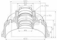 Тормозный барабан PE Automotive 016.475-00A