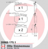 Комплект тормозных колодок ZIMMERMANN 20989.175.1